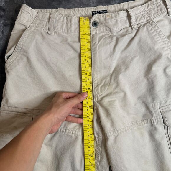 Polo Jeans Co. Ralph Lauren Cargo Short Size 32 Six Pocket Cream Color - Picture 2 of 7